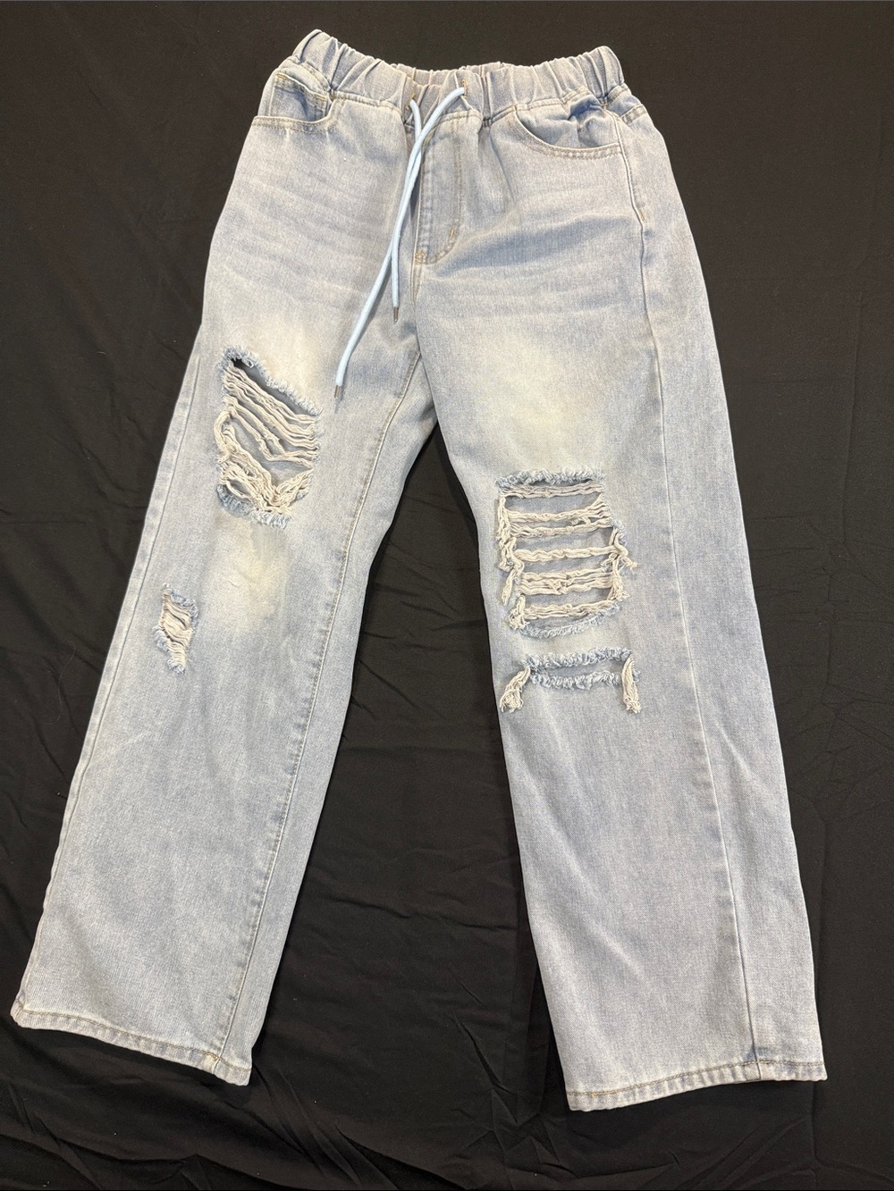 SHEIN Light Blue High-Rise Distressed Women's Jeans Size Small 26 Petite